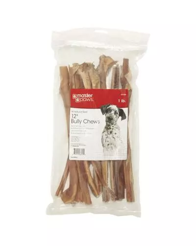 Master Paws 12" Bully Dog Chews - 1 Lb 1 Master Paws 12" Bully Dog Chews - 1 Lb