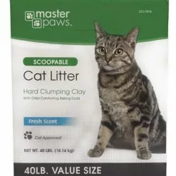 Master PawsÂ® Scoopable Cat Litter - 40 Lbs