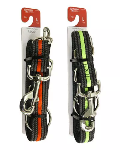 Master Paws® 5' Large Nylon Dog Leash - Assorted Colors 1 Master Paws® 5' Large Nylon Dog Leash - Assorted Colors