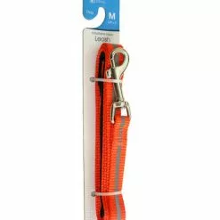 Master PawsÂ® 5' Orange Reflective Adjustable Nylon Dog Leash - Medium