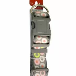 Master PawsÂ® Adjustable Grey & Pink Nylon Dog Collar - Large