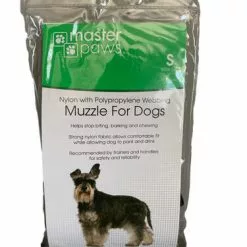 Master PawsÂ® Black Nylon Dog Muzzle - Small