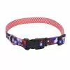 Master PawsÂ® Red & Blue Stars Adjustable Nylon Dog Collar - Small -Master Paws Sales Store 2533834