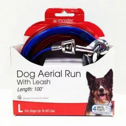 Master PawsÂ® 100' Dog Aerial Run With Leash - Large