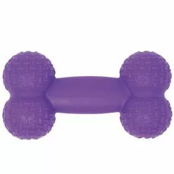 Master PawsÂ® High Impact Rubber Feeder Bone Dog Toy - 8.5"