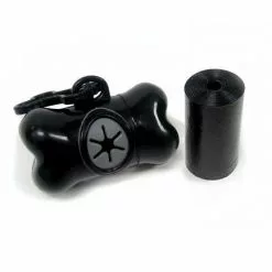 Master Pawsâ„¢ Bone Shaped Pet Waste Pickup Bag Dispenser + Black Bags - 30 Ct