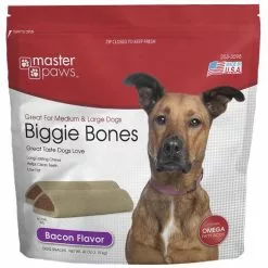 Master Pawsâ„¢ Biggie Bones Bacon Dog Treats - 42 Oz